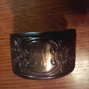 Vintage Towle EP Silver Cuff Bracelet For Child. Engraved HS.